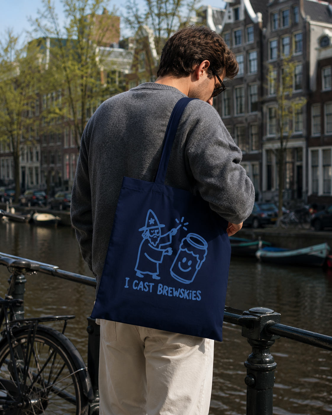 I Cast Brewskies - Tote Bag Blauw