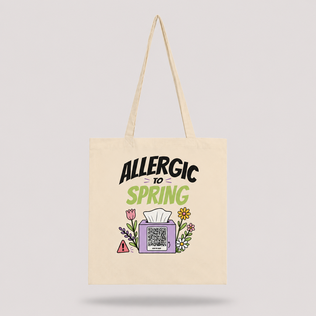 Allergic To Spring - QR Tote Bag