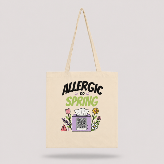 Allergic To Spring - QR Tote Bag