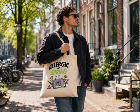 Allergic To Spring - QR Tote Bag