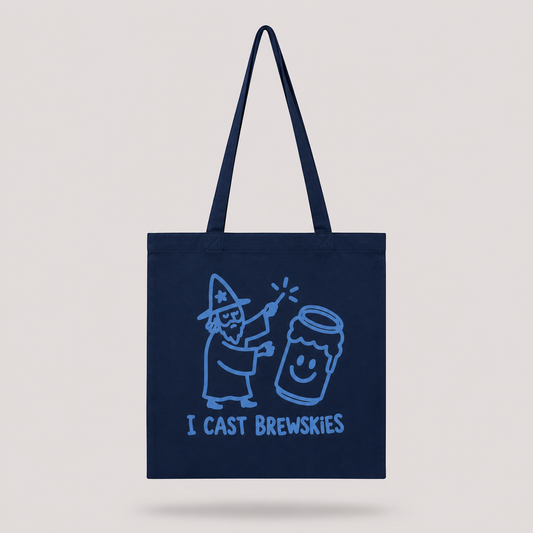 I Cast Brewskies - Tote Bag Blauw
