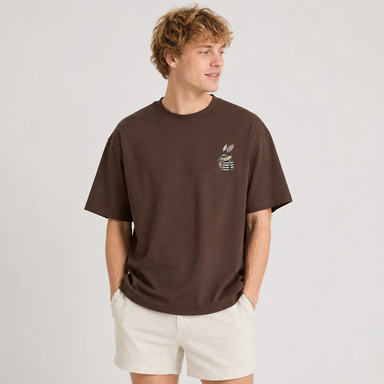Stout Konijntje - QR Muziek T Shirt